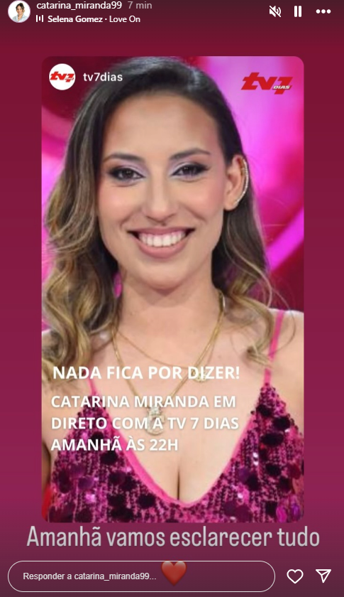 Catarina Miranda 1 Catarina Miranda Deixa Novo 'Recado' Nas Redes Sociais: &Quot;Vamos Esclarecer Tudo...&Quot;