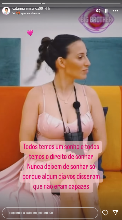 Catarina Miranda Catarina Miranda Manda 'Boca' Nas Redes Sociais: &Quot;Todos Temos O Direito De Sonhar...&Quot;
