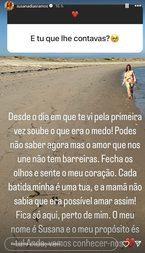 susana dias ramos Susana Dias Ramos revela mensagem única dedicada ao filho: "O amor que nos une não tem barreiras..."